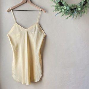 Vintage Cream Yellow Slip Nightgown Chemise